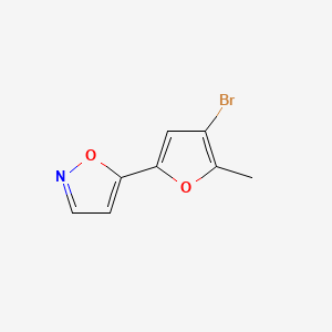 molecular formula C8H6BrNO2 B13460230 5-(4-Bromo-5-methylfuran-2-yl)-1,2-oxazole 