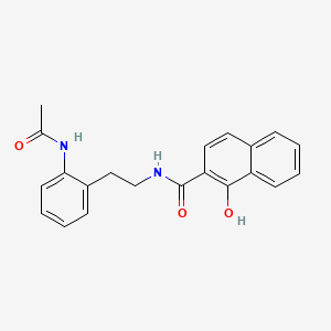 molecular formula C21H20N2O3 B1346024 N-(2-ACETAMIDOPHENETHYL)-1-HYDROXY-2-NAPHTHAMIDE CAS No. 5254-41-1