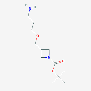 molecular formula C12H24N2O3 B13460271 Tert-butyl 3-[(3-aminopropoxy)methyl]azetidine-1-carboxylate 