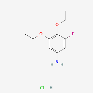 molecular formula C10H15ClFNO2 B13460303 3,4-Diethoxy-5-fluoroaniline hydrochloride 