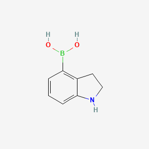 molecular formula C8H10BNO2 B13460381 Indolin-4-ylboronic acid 