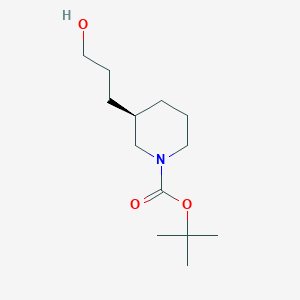 molecular formula C13H25NO3 B13460443 Tert-butyl (3R)-3-(3-hydroxypropyl)piperidine-1-carboxylate 