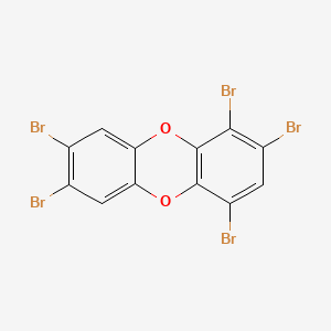 molecular formula C12H3Br5O2 B1346045 Dibenzo(b,e)(1,4)dioxin, 1,2,4,7,8-pentabromo- CAS No. 109333-35-9