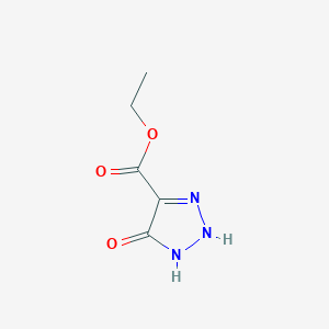 molecular formula C5H7N3O3 B13460503 ethyl 4-hydroxy-1H-1,2,3-triazole-5-carboxylate 