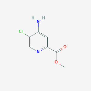 molecular formula C7H7ClN2O2 B13460513 Methyl 4-amino-5-chloropicolinate 