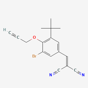 molecular formula C17H15BrN2O B13460546 2-{[3-Bromo-5-tert-butyl-4-(prop-2-yn-1-yloxy)phenyl]methylidene}propanedinitrile 