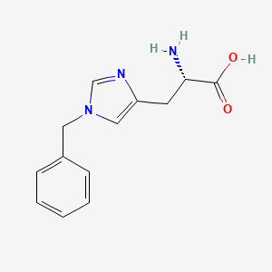 molecular formula C13H15N3O2 B1346058 (S)-2-amino-3-(1-benzyl-1H-imidazol-4-yl)propanoic acid CAS No. 31534-22-2