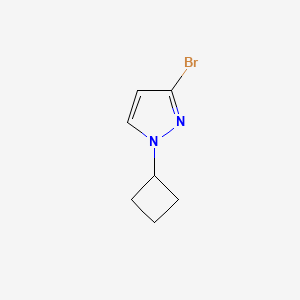molecular formula C7H9BrN2 B13460588 3-bromo-1-cyclobutyl-1H-pyrazole 