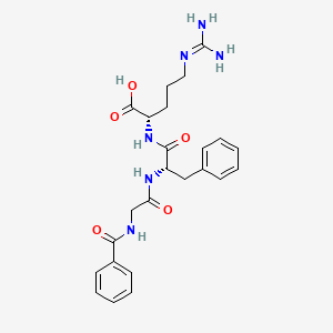 molecular formula C24H30N6O5 B1346059 Hippuryl-phenylalanyl-arginine CAS No. 73167-83-6