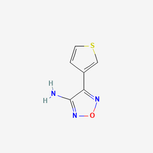 molecular formula C6H5N3OS B13460752 4-(Thiophen-3-yl)-1,2,5-oxadiazol-3-amine 