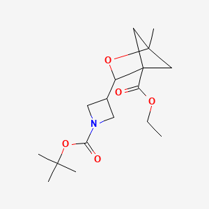 molecular formula C17H27NO5 B13460762 Tert-butyl 3-[4-(ethoxycarbonyl)-1-methyl-2-oxabicyclo[2.1.1]hexan-3-yl]azetidine-1-carboxylate 