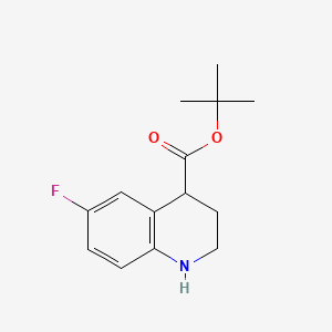 molecular formula C14H18FNO2 B13460797 Tert-butyl 6-fluoro-1,2,3,4-tetrahydroquinoline-4-carboxylate 