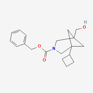 molecular formula C19H25NO3 B13460806 Benzyl 1-cyclobutyl-5-(hydroxymethyl)-3-azabicyclo[3.1.1]heptane-3-carboxylate 