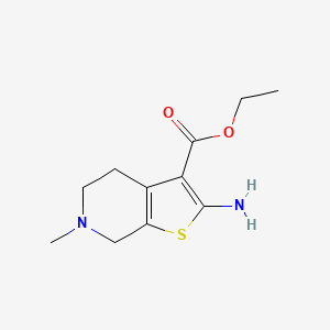 molecular formula C11H16N2O2S B1346081 Ethyl 2-amino-6-methyl-4,5,6,7-tetrahydrothieno[2,3-c]pyridine-3-carboxylate CAS No. 24237-39-6