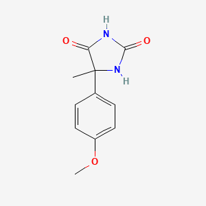 molecular formula C11H12N2O3 B1346086 5-(4-Methoxyphenyl)-5-methylimidazolidine-2,4-dione CAS No. 22927-78-2