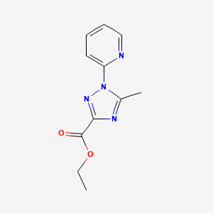 molecular formula C11H12N4O2 B13460861 ethyl 5-methyl-1-(pyridin-2-yl)-1H-1,2,4-triazole-3-carboxylate 