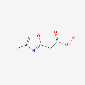 molecular formula C6H6KNO3 B13460882 Potassium 2-(4-methyl-1,3-oxazol-2-yl)acetate 