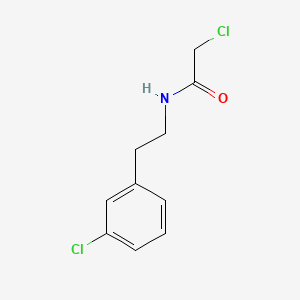 molecular formula C10H11Cl2NO B1346089 2-chloro-n-[2-(3-chlorophenyl)ethyl]acetamide CAS No. 34162-15-7