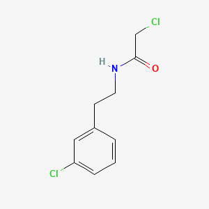 molecular formula C10H11Cl2NO B1346089 Acetamide, 2-chloro-N-(m-chlorophenethyl)- CAS No. 34162-15-7