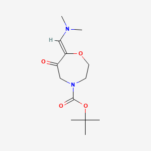molecular formula C13H22N2O4 B13460930 tert-butyl (7Z)-7-[(dimethylamino)methylidene]-6-oxo-1,4-oxazepane-4-carboxylate 
