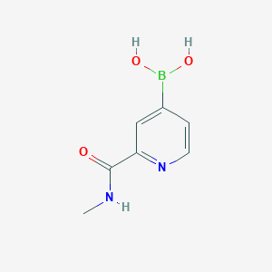 molecular formula C7H9BN2O3 B13461030 [2-(methylcarbamoyl)pyridin-4-yl]boronic acid 