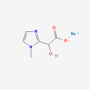 molecular formula C6H7N2NaO3 B13461031 sodium 2-hydroxy-2-(1-methyl-1H-imidazol-2-yl)acetate 