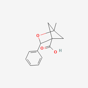 molecular formula C13H14O3 B13461078 1-Methyl-3-phenyl-2-oxabicyclo[2.1.1]hexane-4-carboxylic acid 
