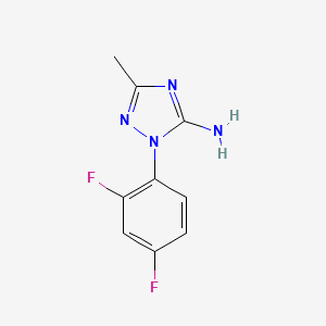 molecular formula C9H8F2N4 B13461081 1-(2,4-difluorophenyl)-3-methyl-1H-1,2,4-triazol-5-amine 