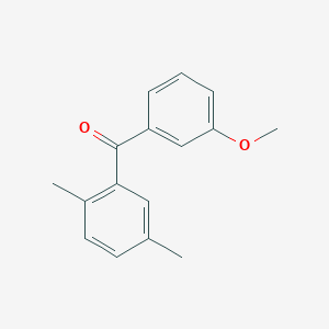 molecular formula C16H16O2 B1346111 2,5-二甲基-3'-甲氧基苯基苯酮 CAS No. 750633-71-7