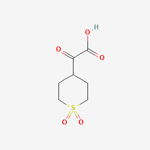 molecular formula C7H10O5S B13461113 2-(1,1-Dioxo-1lambda6-thian-4-yl)-2-oxoacetic acid 