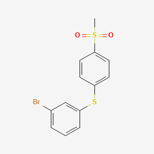 molecular formula C13H11BrO2S2 B13461121 1-[(3-Bromophenyl)sulfanyl]-4-methanesulfonylbenzene 