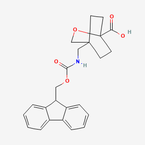 molecular formula C24H25NO5 B13461158 4-(((((9H-Fluoren-9-YL)methoxy)carbonyl)amino)methyl)-2-oxabicyclo[2.2.2]octane-1-carboxylic acid 