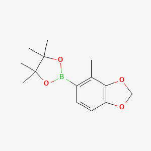 molecular formula C14H19BO4 B13461168 4,4,5,5-Tetramethyl-2-(4-methyl-1,3-benzodioxol-5-yl)-1,3,2-dioxaborolane 