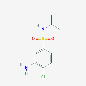molecular formula C9H13ClN2O2S B1346117 3-Amino-4-chloro-N-isopropylbenzenesulfonamide CAS No. 1017430-64-6
