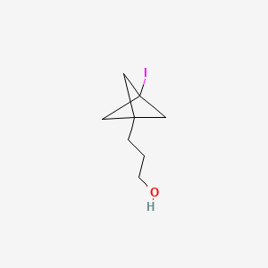 molecular formula C8H13IO B13461174 3-{3-Iodobicyclo[1.1.1]pentan-1-yl}propan-1-ol 