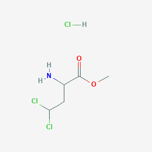 molecular formula C5H10Cl3NO2 B13461178 Methyl 2-amino-4,4-dichlorobutanoate hydrochloride 