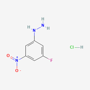 molecular formula C6H7ClFN3O2 B13461211 (3-Fluoro-5-nitrophenyl)hydrazine hydrochloride 