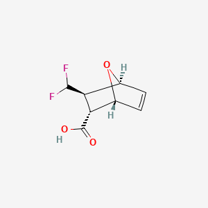 molecular formula C8H8F2O3 B13461226 rac-(1R,2R,3R,4S)-3-(difluoromethyl)-7-oxabicyclo[2.2.1]hept-5-ene-2-carboxylic acid 