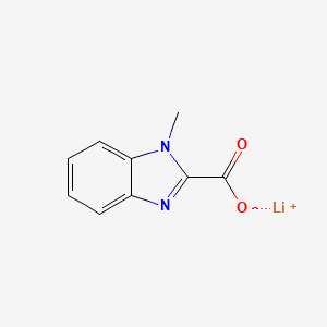 molecular formula C9H7LiN2O2 B13461228 lithium(1+) 1-methyl-1H-1,3-benzodiazole-2-carboxylate 