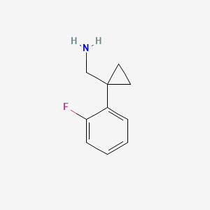 molecular formula C10H12FN B1346123 1-(2-Fluorophenyl)cyclopropanemethanamine CAS No. 886365-63-5