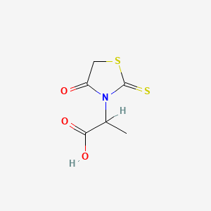 molecular formula C6H7NO3S2 B1346124 2-(4-Oxo-2-sulfanylidene-1,3-thiazolidin-3-yl)propanoic acid CAS No. 39137-13-8