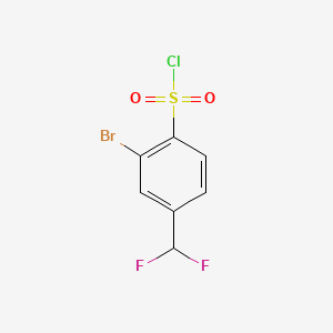 molecular formula C7H4BrClF2O2S B13461323 2-Bromo-4-(difluoromethyl)benzene-1-sulfonylchloride 