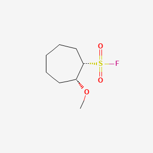 molecular formula C8H15FO3S B13461330 rac-(1R,2S)-2-methoxycycloheptane-1-sulfonyl fluoride 