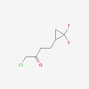 molecular formula C7H9ClF2O B13461337 1-Chloro-4-(2,2-difluorocyclopropyl)butan-2-one 