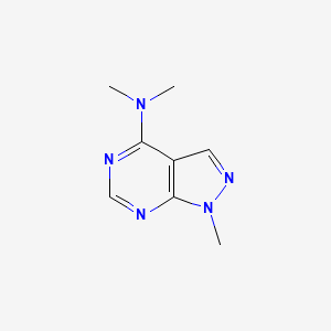 molecular formula C8H11N5 B1346134 1H-Pyrazolo[3,4-d]pyrimidin-4-amine, N,N,1-trimethyl- CAS No. 90085-12-4