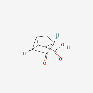 molecular formula C8H8O3 B13461357 rac-(3R,4R,6S)-5-oxotricyclo[2.2.1.0,2,6]heptane-3-carboxylic acid 