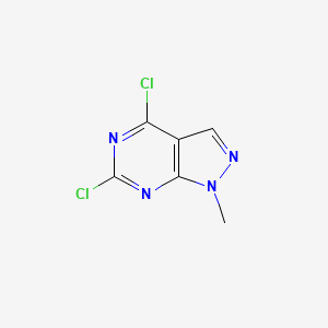 molecular formula C6H4Cl2N4 B1346143 4,6-dichloro-1-methyl-1H-pyrazolo[3,4-d]pyrimidine CAS No. 98141-42-5