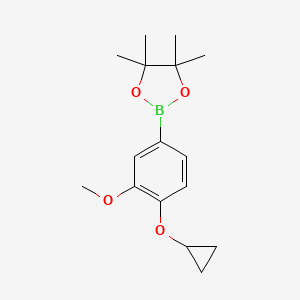molecular formula C16H23BO4 B13461433 2-(4-Cyclopropoxy-3-methoxyphenyl)-4,4,5,5-tetramethyl-1,3,2-dioxaborolane 