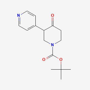 molecular formula C15H20N2O3 B13461441 Tert-butyl 4-oxo-3-(pyridin-4-YL)piperidine-1-carboxylate 