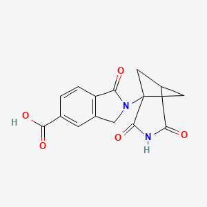 molecular formula C15H12N2O5 B13461447 2-(2,4-Dioxo-3-azabicyclo[3.1.1]heptan-1-yl)-1-oxo-isoindoline-5-carboxylic acid 